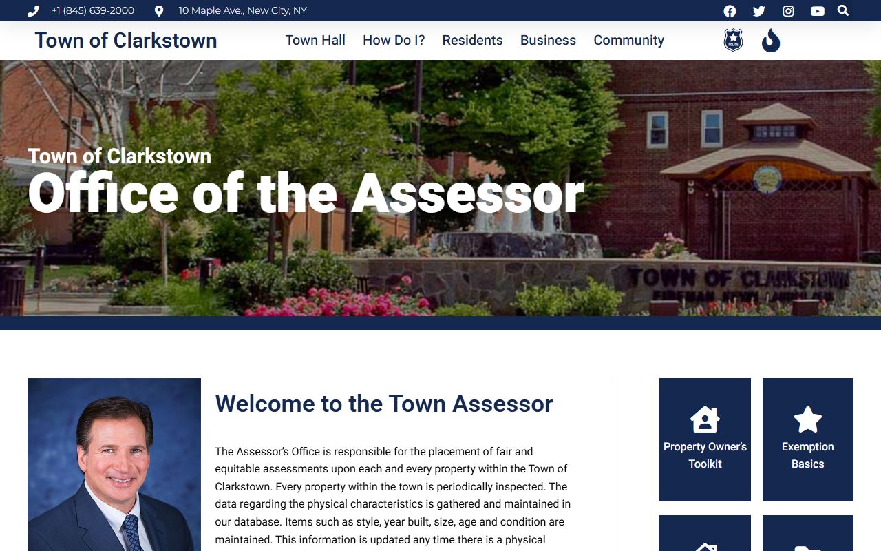 Town of Clarkstown Assessor property records search portal