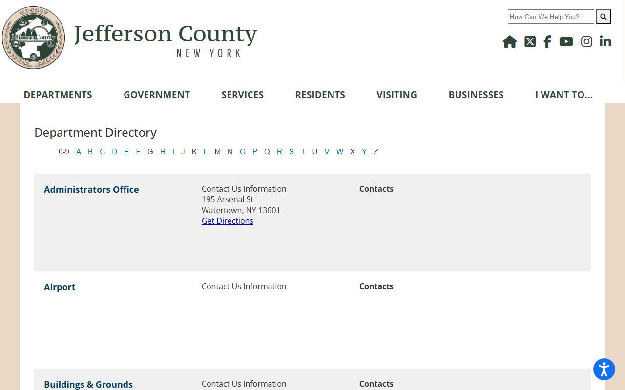 Jefferson County Real Property Tax Department showing tax map and assessment resources
